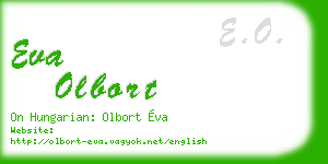 eva olbort business card