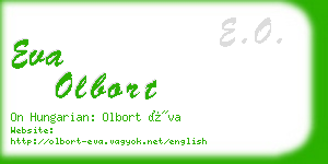eva olbort business card